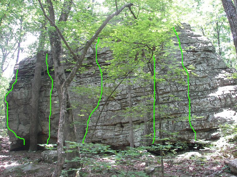 Little wall, purple bolted