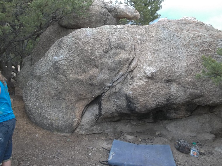 Parking lot boulders