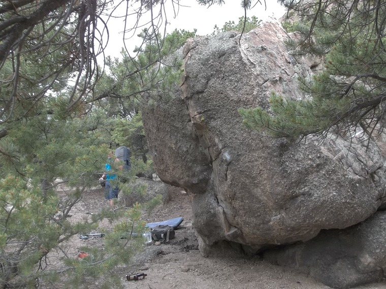 Parking lot boulders