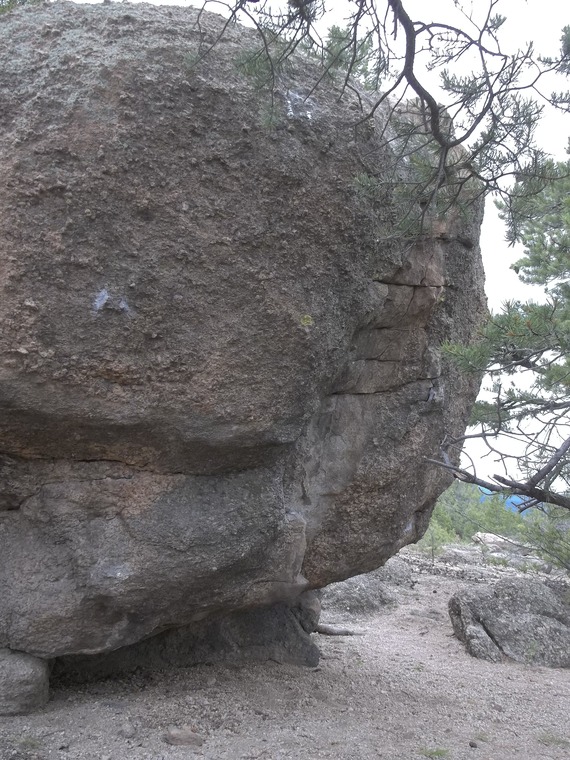 Parking lot boulders