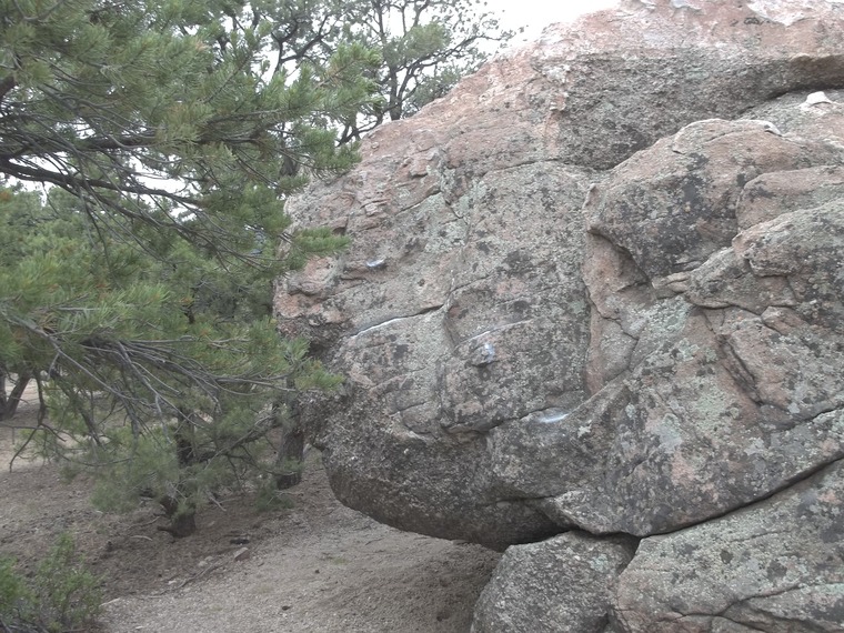 Parking lot boulders