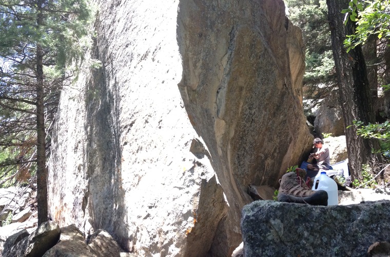 The Gold Arete Boulder
