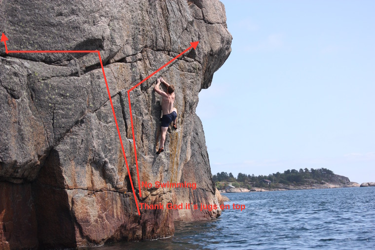 "No swimming" and start of "Thank God it´s jugs on top"