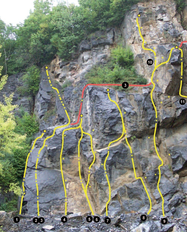 Sector Hillenbergwand - Linker Wandbereich