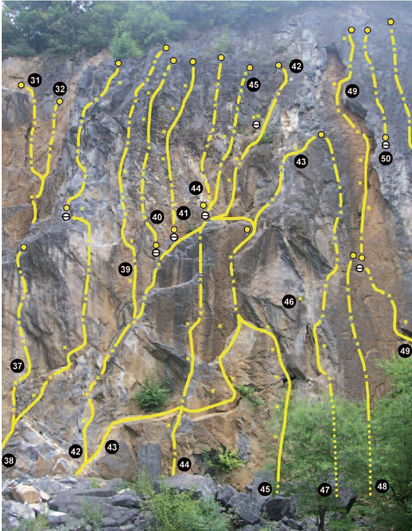 Sector Hillenbergwand - Mittlerer Wandbereich