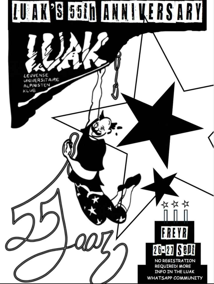 55y year LUAK challenge for 6a climbers